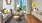 a living room with a large window